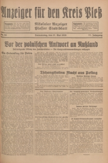 Anzeiger für den Kreis Pleß : Nikolaier Anzeiger : Plesser Stadtblatt. Jg.77, Nr. 60 (17 Mai 1928)