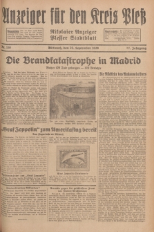 Anzeiger für den Kreis Pleß : Nikolaier Anzeiger : Plesser Stadtblatt. Jg.77, Nr. 116 (26 September 1928)