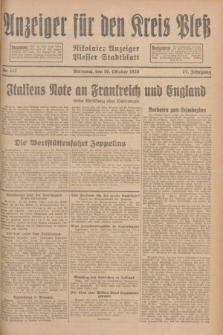 Anzeiger für den Kreis Pleß : Nikolaier Anzeiger : Plesser Stadtblatt. Jg.77, Nr. 122 (10 Oktober 1928)