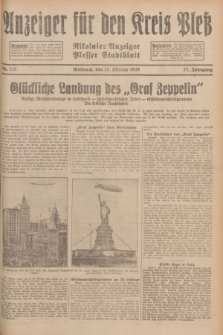 Anzeiger für den Kreis Pleß : Nikolaier Anzeiger : Plesser Stadtblatt. Jg.77, Nr. 125 (17 Oktober 1928)