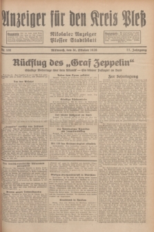 Anzeiger für den Kreis Pleß : Nikolaier Anzeiger : Plesser Stadtblatt. Jg.77, Nr. 131 (31 Oktober 1928)