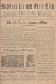 Anzeiger für den Kreis Pleß : Nikolaier Anzeiger : Plesser Stadtblatt. Jg.77, Nr. 149 (12 Dezember 1928)