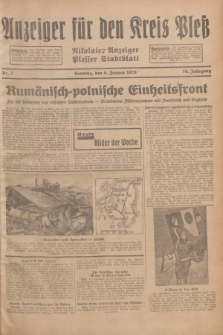 Anzeiger für den Kreis Pleß : Nikolaier Anzeiger : Plesser Stadtblatt. Jg.78, Nr. 3 (6 Januar 1929)