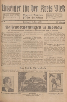 Anzeiger für den Kreis Pleß : Nikolaier Anzeiger : Plesser Stadtblatt. Jg.78, Nr. 11 (25 Januar 1929)