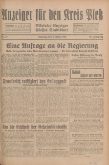 Anzeiger für den Kreis Pleß : Nikolaier Anzeiger : Plesser Stadtblatt. Jg.78, Nr. 27 (3 März 1929)