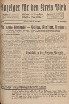 Anzeiger für den Kreis Pleß : Nikolaier Anzeiger : Plesser Stadtblatt. Jg.78, Nr. 62 (24 Mai 1929)