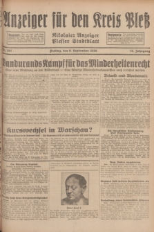 Anzeiger für den Kreis Pleß : Nikolaier Anzeiger : Plesser Stadtblatt. Jg.78, Nr. 107 (6 September 1929)