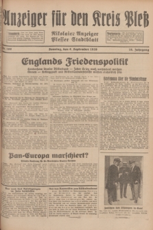 Anzeiger für den Kreis Pleß : Nikolaier Anzeiger : Plesser Stadtblatt. Jg.78, Nr. 108 (8 September 1929)