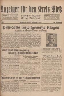 Anzeiger für den Kreis Pleß : Nikolaier Anzeiger : Plesser Stadtblatt. Jg.78, Nr. 115 (25 September 1929)
