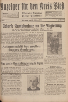 Anzeiger für den Kreis Pleß : Nikolaier Anzeiger : Plesser Stadtblatt. Jg.78, Nr. 124 (16 October 1929)