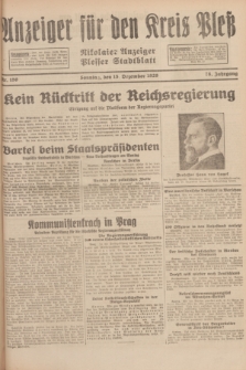 Anzeiger für den Kreis Pleß : Nikolaier Anzeiger : Plesser Stadtblatt. Jg.78, Nr. 150 (15 Dezember 1929)