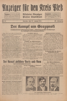 Anzeiger für den Kreis Pleß : Nikolaier Anzeiger : Plesser Stadtblatt. Jg.80, Nr. 11 (25 Januar 1931)