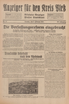 Anzeiger für den Kreis Pleß : Nikolaier Anzeiger : Plesser Stadtblatt. Jg.80, Nr. 17 (8 Februar 1931)