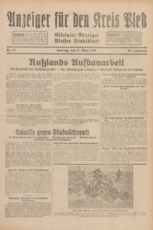 Anzeiger für den Kreis Pleß : Nikolaier Anzeiger : Plesser Stadtblatt. Jg.80, Nr. 32 (15 März 1931)