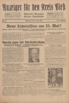 Anzeiger für den Kreis Pleß : Nikolaier Anzeiger : Plesser Stadtblatt. Jg.80, Nr. 54 (6 Mai 1931)