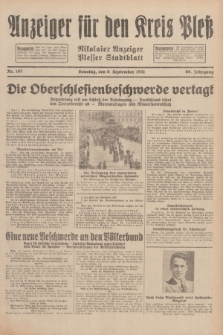 Anzeiger für den Kreis Pleß : Nikolaier Anzeiger : Plesser Stadtblatt. Jg.80, Nr. 107 (6 September 1931)