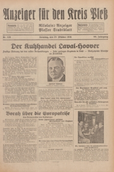 Anzeiger für den Kreis Pleß : Nikolaier Anzeiger : Plesser Stadtblatt. Jg.80, Nr. 128 (25 Oktober 1931)