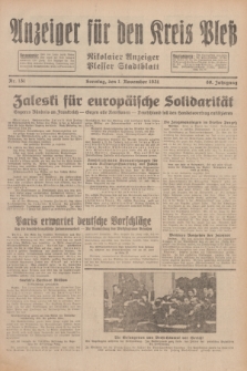 Anzeiger für den Kreis Pleß : Nikolaier Anzeiger : Plesser Stadtblatt. Jg.80, Nr. 131 (1 November 1931)