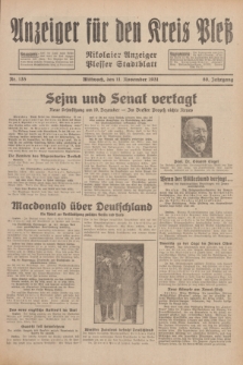Anzeiger für den Kreis Pleß : Nikolaier Anzeiger : Plesser Stadtblatt. Jg.80, Nr. 135 (11 November 1931)