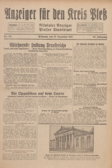 Anzeiger für den Kreis Pleß : Nikolaier Anzeiger : Plesser Stadtblatt. Jg.80, Nr. 155 (30 Dezember 1931)