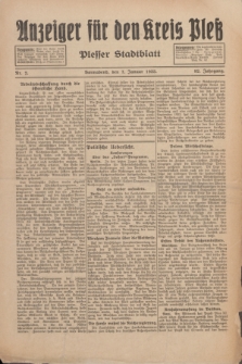 Anzeiger für den Kreis Pleß : Plesser Stadtblatt. Jg.82, Nr. 2 (7 Januar 1933)