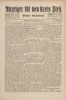 Anzeiger für den Kreis Pleß : Plesser Stadtblatt. Jg.82, Nr. 15 (22 Februar 1933)