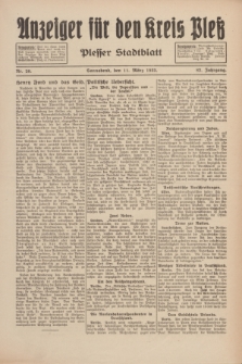 Anzeiger für den Kreis Pleß : Plesser Stadtblatt. Jg.82, Nr. 20 (11 März 1933)