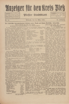Anzeiger für den Kreis Pleß : Plesser Stadtblatt. Jg.82, Nr. 21 (15 März 1933)