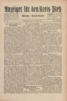Anzeiger für den Kreis Pleß : Plesser Stadtblatt. Jg.82, Nr. 42 (27 Mai 1933)