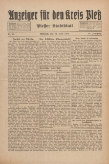 Anzeiger für den Kreis Pleß : Plesser Stadtblatt. Jg.82, Nr. 47 (14 Juni 1933) + dod.
