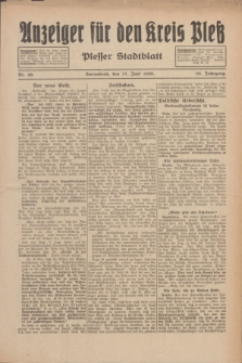 Anzeiger für den Kreis Pleß : Plesser Stadtblatt. Jg.82, Nr. 48 (17 Juni 1933)