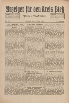 Anzeiger für den Kreis Pleß : Plesser Stadtblatt. Jg.82, Nr. 49 (21 Juni 1933)