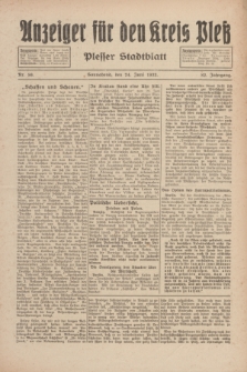 Anzeiger für den Kreis Pleß : Plesser Stadtblatt. Jg.82, Nr. 50 (24 Juni 1933)