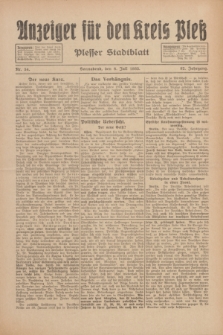 Anzeiger für den Kreis Pleß : Plesser Stadtblatt. Jg.82, Nr. 54 (8 Juli 1933)