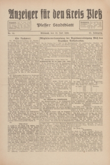 Anzeiger für den Kreis Pleß : Plesser Stadtblatt. Jg.82, Nr. 55 (12 Juli 1933)
