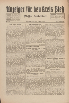 Anzeiger für den Kreis Pleß : Plesser Stadtblatt. Jg.82, Nr. 65 (16 August 1933)