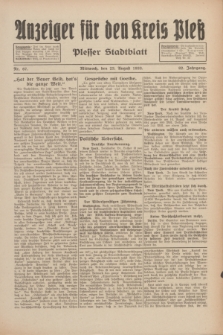 Anzeiger für den Kreis Pleß : Plesser Stadtblatt. Jg.82, Nr. 67 (23 August 1933)