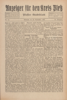 Anzeiger für den Kreis Pleß : Plesser Stadtblatt. Jg.82, Nr. 75 (20 September 1933)
