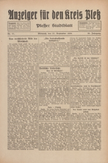Anzeiger für den Kreis Pleß : Plesser Stadtblatt. Jg.82, Nr. 77 (27 September 1933)