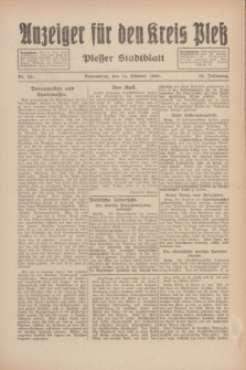 Anzeiger für den Kreis Pleß : Plesser Stadtblatt. Jg.82, Nr. 82 (14 Oktober 1933)