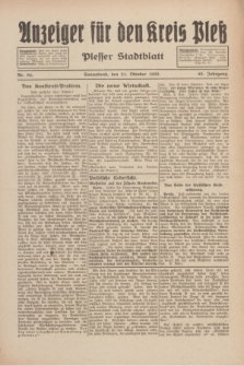 Anzeiger für den Kreis Pleß : Plesser Stadtblatt. Jg.82, Nr. 84 (21 Oktober 1933)