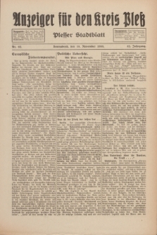 Anzeiger für den Kreis Pleß : Plesser Stadtblatt. Jg.82, Nr. 92 (18 November 1933)