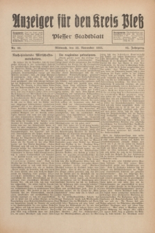 Anzeiger für den Kreis Pleß : Plesser Stadtblatt. Jg.82, Nr. 93 (22 November 1933)