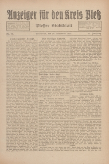 Anzeiger für den Kreis Pleß : Plesser Stadtblatt. Jg.82, Nr. 94 (25 November 1933)
