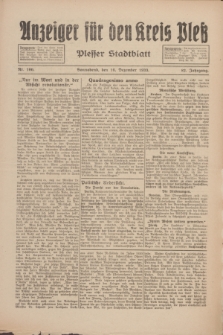 Anzeiger für den Kreis Pleß : Plesser Stadtblatt. Jg.82, Nr. 100 (16 Dezember 1933)