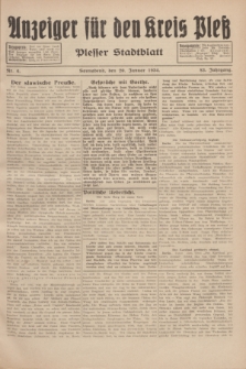 Anzeiger für den Kreis Pleß : Plesser Stadtblatt. Jg.83, Nr. 6 (20 Januar 1934)
