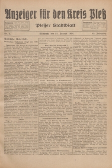 Anzeiger für den Kreis Pleß : Plesser Stadtblatt. Jg.83, Nr. 9 (31 Januar 1934)