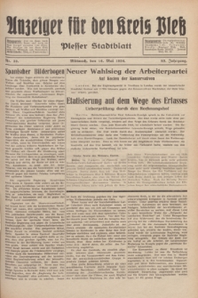 Anzeiger für den Kreis Pleß : Plesser Stadtblatt. Jg.83, Nr. 39 (16 Mai 1934)