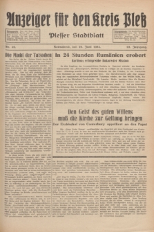 Anzeiger für den Kreis Pleß : Plesser Stadtblatt. Jg.83, Nr. 49 (23 Juni 1934)