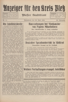 Anzeiger für den Kreis Pleß : Plesser Stadtblatt. Jg.83, Nr. 51 (30 Juni 1934)